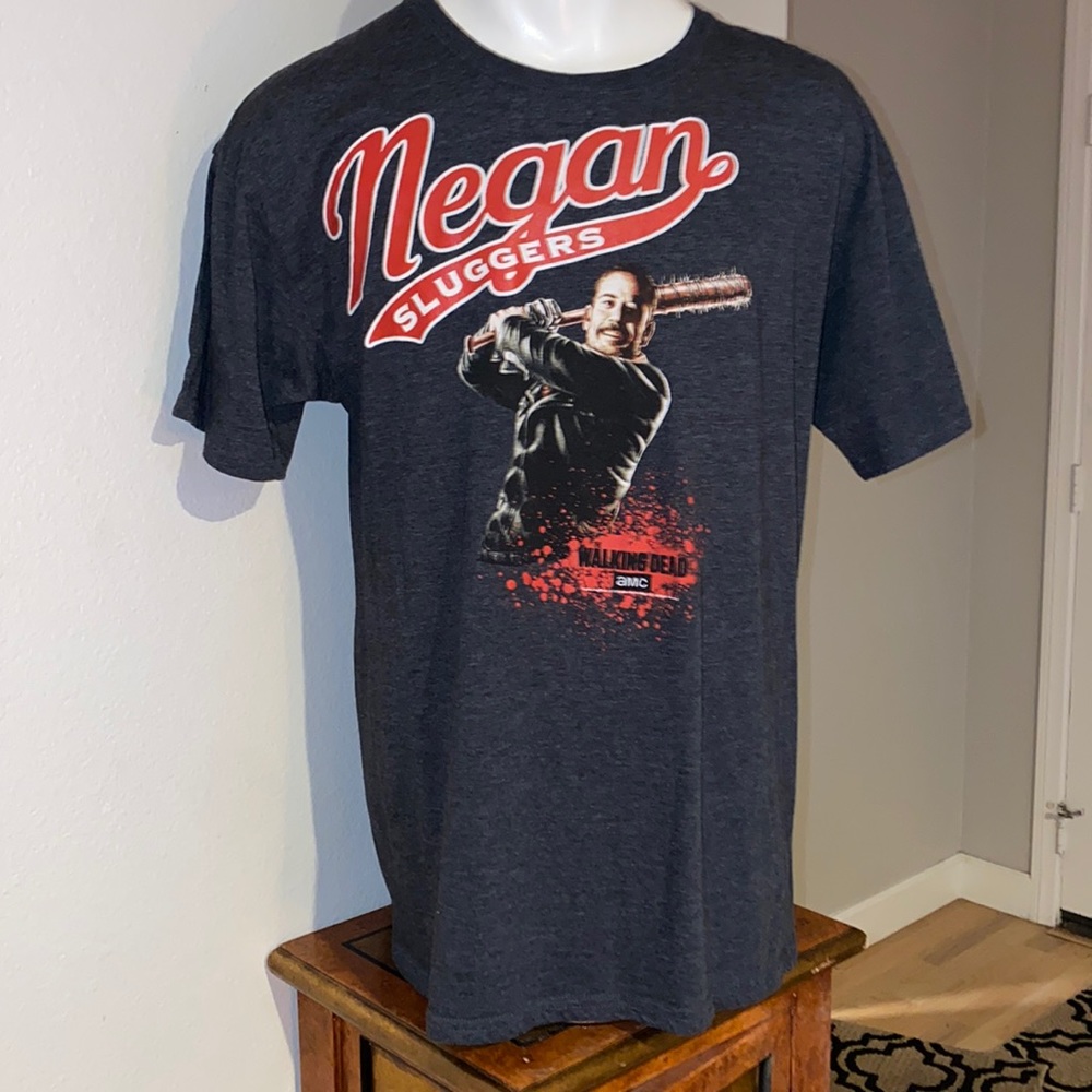 Loot Crate The Walking Dead Negan Sluggers Graphic Adult Large Gray Shirt